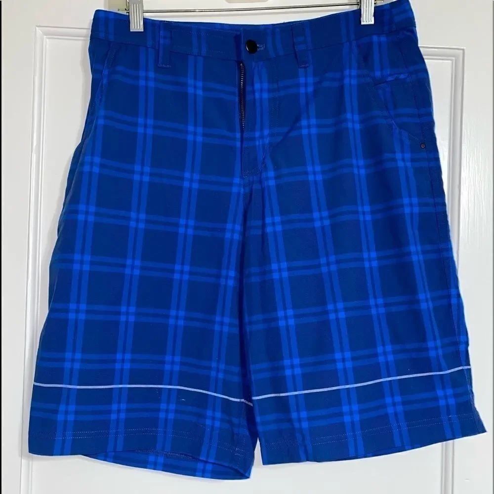 Lululemon kahuna golf blue plaid shorts